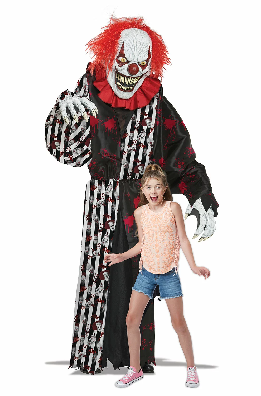 Towering Terror Clown Adult Costume 3 Towering Terror Clown Adult Costume