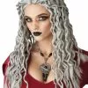Gray Crinkle Dreads Wig -Adult Costumes Shop CC7021 204 full 1