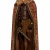 Men's Faux Fur Trimmed Cape (Brown)