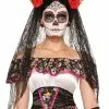 Day Of The Dead Veiled Headband