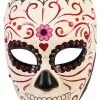 Sweetheart Skull Adult Mask 1 Sweetheart Skull Adult Mask -Adult Costumes Shop FM76089 full 1