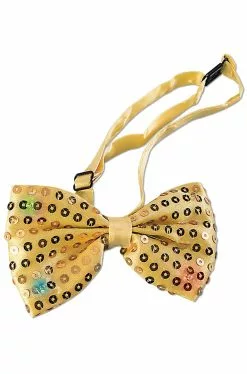 Light-Up Sequin Bowtie (Gold)