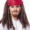 Buccaneer Wig With Bandana (Brown) -Adult Costumes Shop FR2470312 full 1