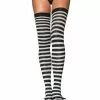 Nylon Thigh High Stockings With Stripe -Adult Costumes Shop L6005 full 1
