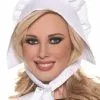 Pilgrim Bonnet White -Adult Costumes Shop U28452 full 1